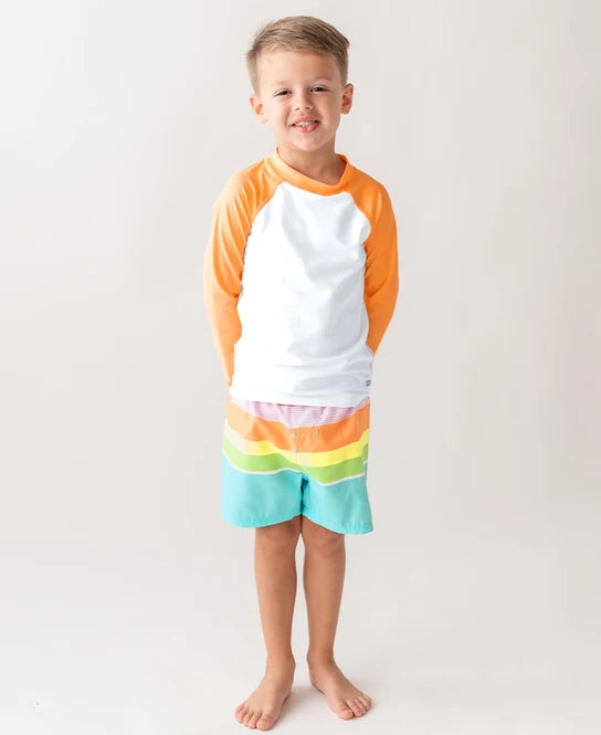 Blue Lobster Lagoon Performance Swim Trunks by RuggedButts main image 0