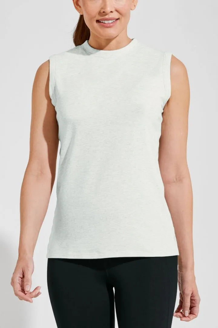 Coolibar Lumaleo High Neck Tank Top Grey – Pro Wake Surf Shop