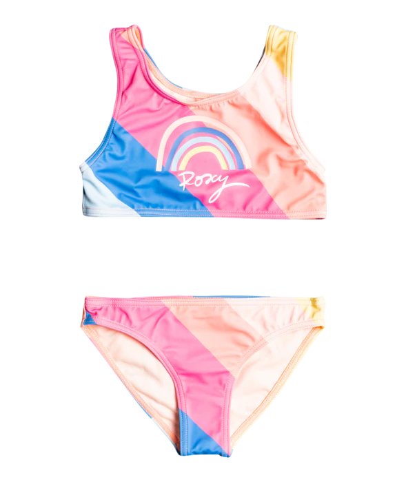 Roxy Girl Rainbow Crop Top Bikini: Colorful Swimwear